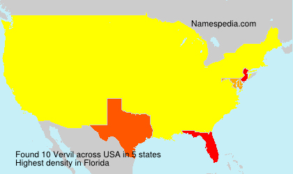 Surname Vervil in USA Surname Vervil in USA