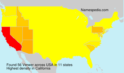 Surname Verwer in USA Surname Verwer in USA