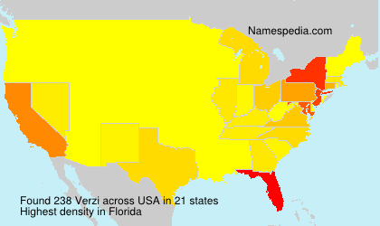 Surname Verzi in USA Surname Verzi in USA