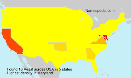 Surname Vesal in USA Surname Vesal in USA