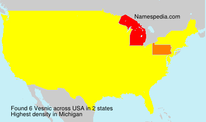 Surname Vesnic in USA