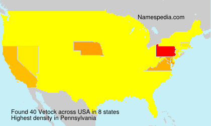 Surname Vetock in USA Surname Vetock in USA