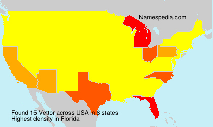 Surname Vettor in USA Surname Vettor in USA