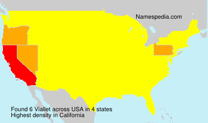 Surname Viallet in USA Surname Viallet in USA