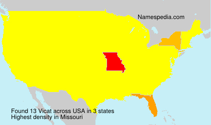 Surname Vicat in USA