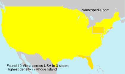 Surname Vicca in USA Surname Vicca in USA