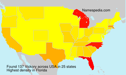Surname Vickory in USA Surname Vickory in USA