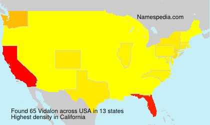 Surname Vidalon in USA Surname Vidalon in USA