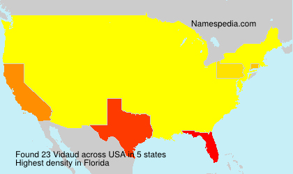 Surname Vidaud in USA Surname Vidaud in USA