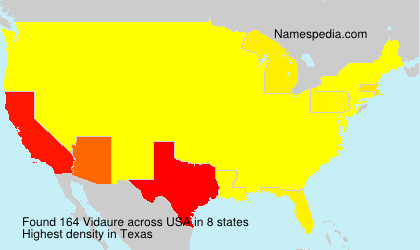 Surname Vidaure in USA Surname Vidaure in USA