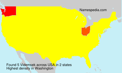Surname Videmsek in USA Surname Videmsek in USA