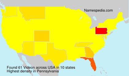 Surname Videon in USA Surname Videon in USA