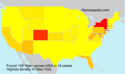 Surname Vider in USA Surname Vider in USA