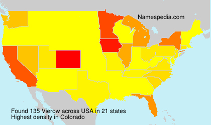 Surname Vierow in USA Surname Vierow in USA