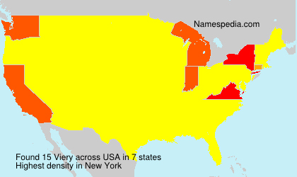 Surname Viery in USA Surname Viery in USA