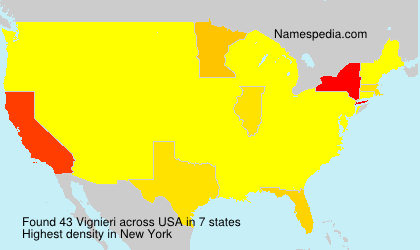Surname Vignieri in USA Surname Vignieri in USA