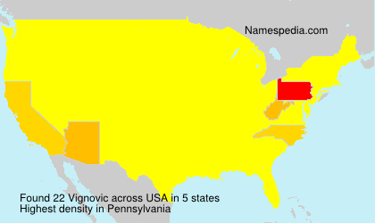 Surname Vignovic in USA Surname Vignovic in USA