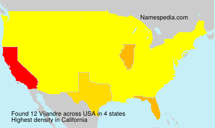 Surname Vijandre in USA Surname Vijandre in USA