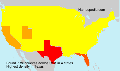 Surname Villanuevas in USA