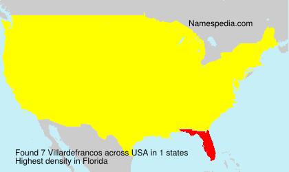 Surname Villardefrancos in USA