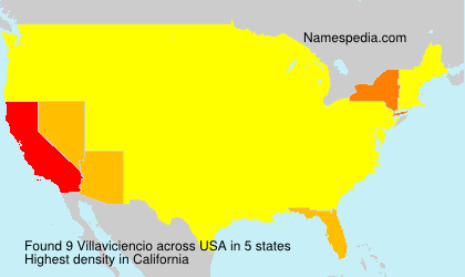 Surname Villaviciencio in USA Surname Villaviciencio in USA