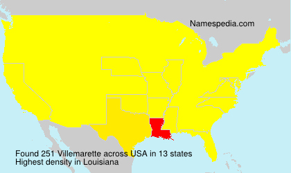 Surname Villemarette in USA Surname Villemarette in USA