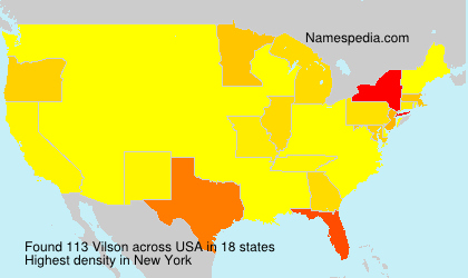 Surname Vilson in USA Surname Vilson in USA