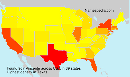 Surname Vincente in USA Surname Vincente in USA