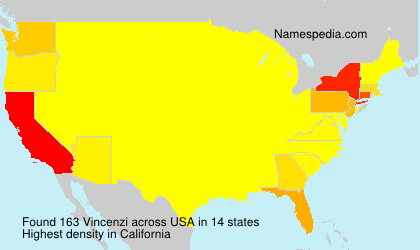 Surname Vincenzi in USA Surname Vincenzi in USA