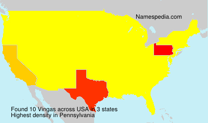 Surname Vingas in USA