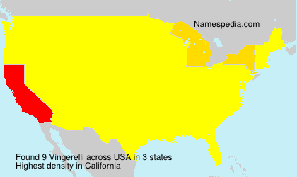 Surname Vingerelli in USA