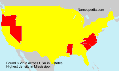 Surname Vinia in USA Surname Vinia in USA