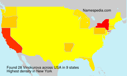 Surname Vinokurova in USA Surname Vinokurova in USA