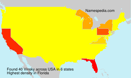 Surname Vinsky in USA Surname Vinsky in USA
