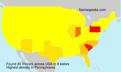 Surname Vinzani in USA Surname Vinzani in USA