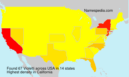 Surname Violetti in USA Surname Violetti in USA