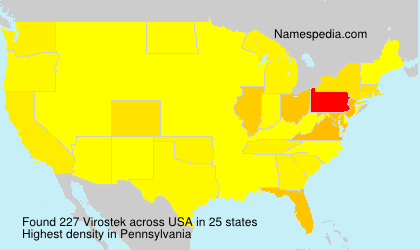 Surname Virostek in USA