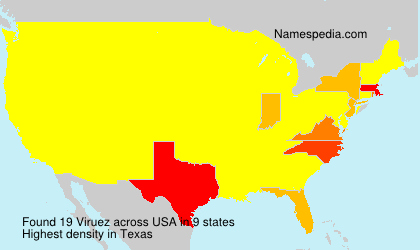 Surname Viruez in USA