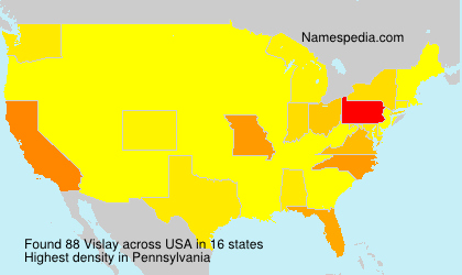 Surname Vislay in USA Surname Vislay in USA