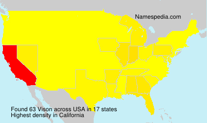 Surname Vison in USA Surname Vison in USA