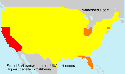 Surname Visweswar in USA Surname Visweswar in USA