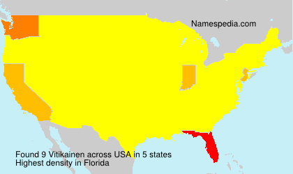 Surname Vitikainen in USA Surname Vitikainen in USA