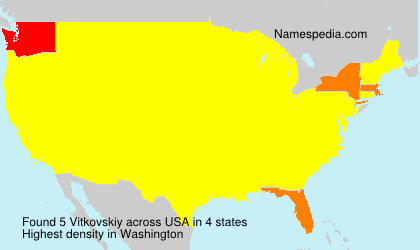Surname Vitkovskiy in USA Surname Vitkovskiy in USA