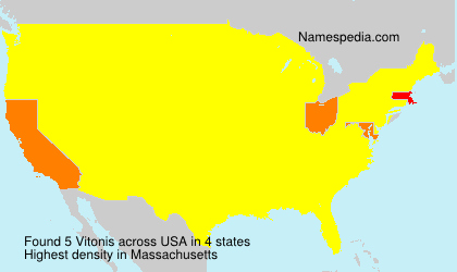 Surname Vitonis in USA Surname Vitonis in USA