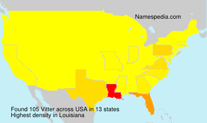 Surname Vitter in USA Surname Vitter in USA