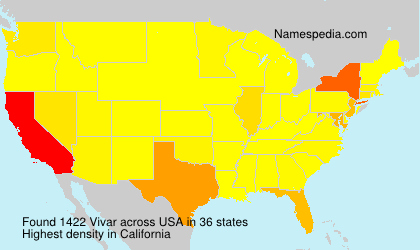 Surname Vivar in USA Surname Vivar in USA