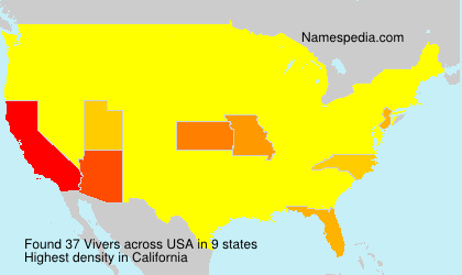 Surname Vivers in USA Surname Vivers in USA