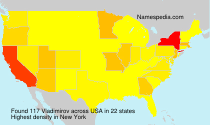 Surname Vladimirov in USA Surname Vladimirov in USA