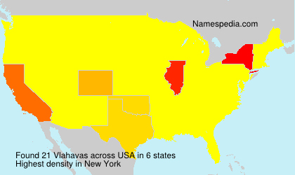 Surname Vlahavas in USA Surname Vlahavas in USA