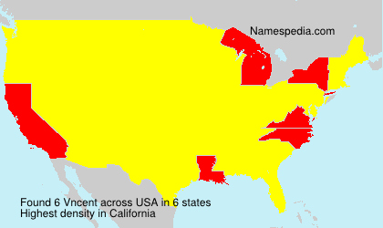 Surname Vncent in USA Surname Vncent in USA
